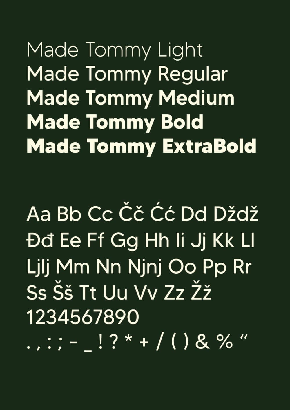 Tipografija Made Tommy